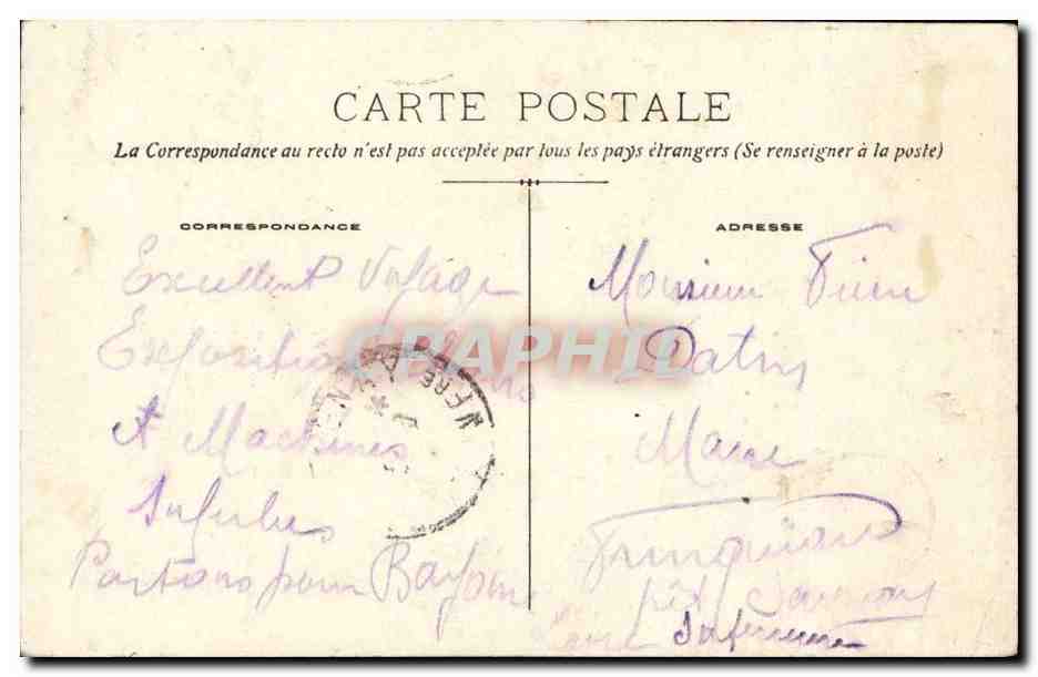 Bordeaux CPA Le monument des Girondins — Verso
