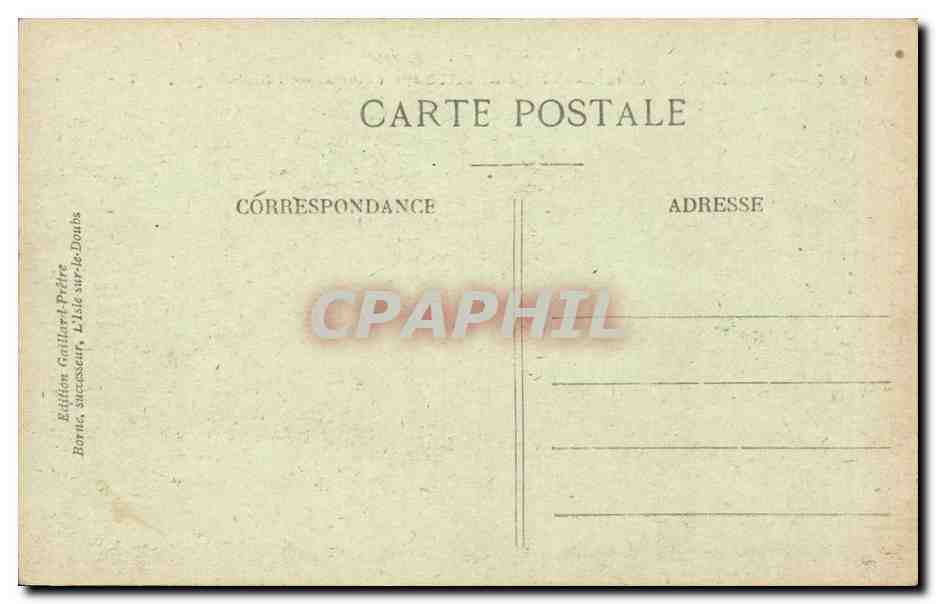 Excurtion en France comte CPA Montbenoit Une curieuse stalle de l'abbaye (monument historique 1523 1525) — Rückseite