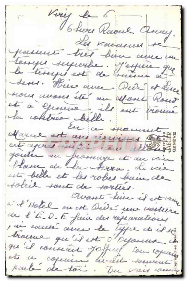 Suisse CPA Geneve Le palais des Nations Unies — Verso