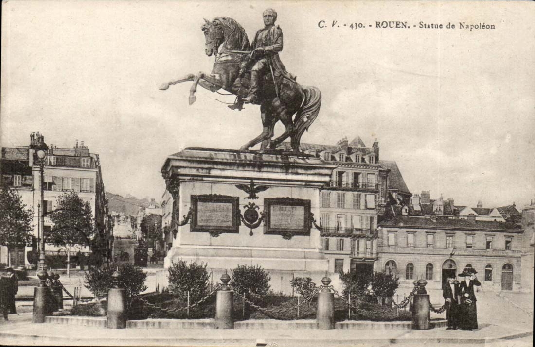 Rouen CPA Statue de Napoleon