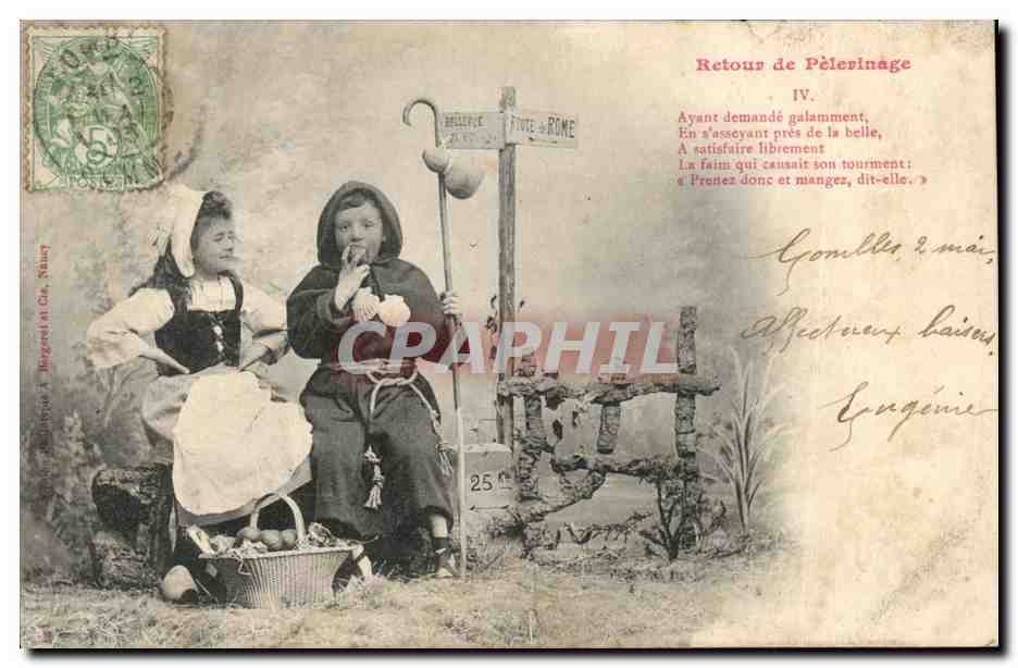CPA Retour de pelerinage (enfants)