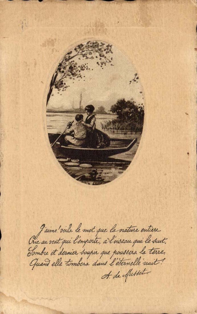 CPA Alfred de Musset J'aime voila le mot que la nature entiere