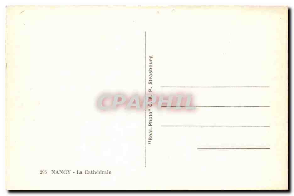 Nancy CPA La cathedrale — Verso