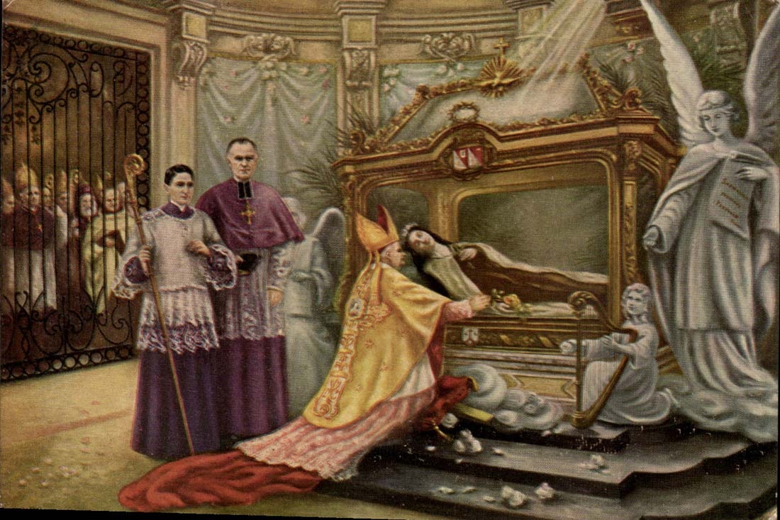 CPA Devant la chasse de Ste Therese de l'enfant Jesus le 30 septembre 1925