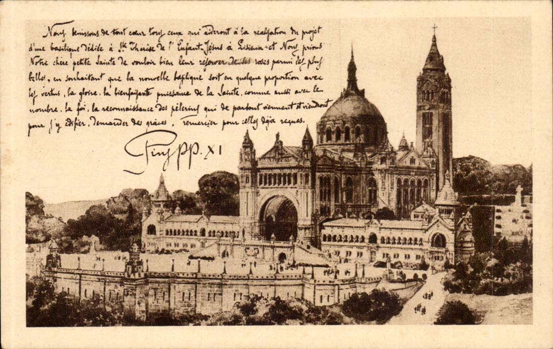 Projekt der Basilika von Saint Thérèse in Lisieux — Verleger DEAOSE, n° 51