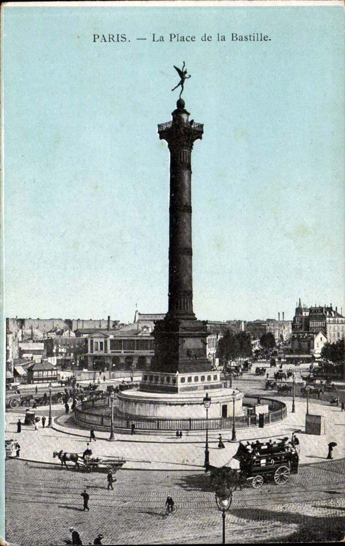Paris CPA la place de la Bastille