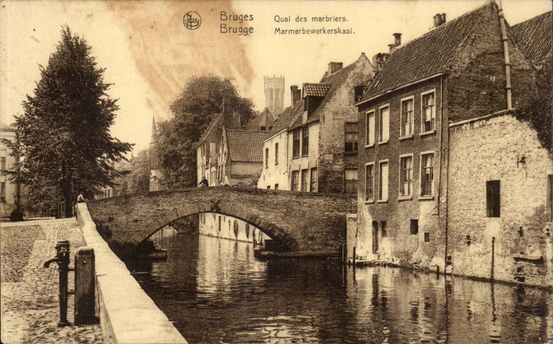 Belgie Belgique Brugges CPA Quai des marbriers