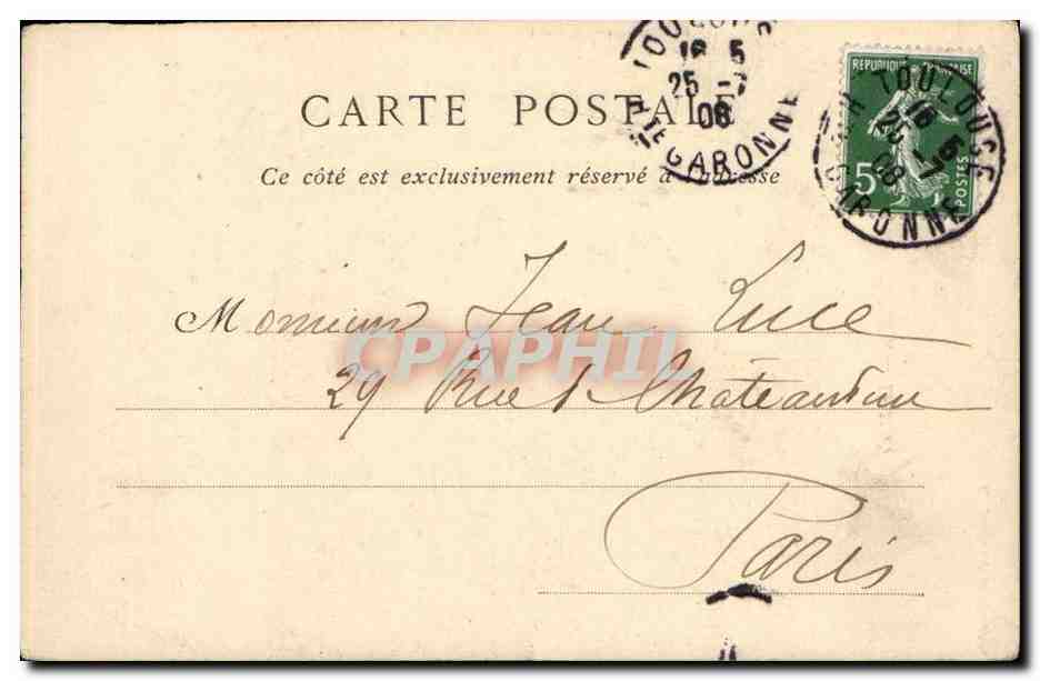 Toulouse CPA Le musee — Rückseite