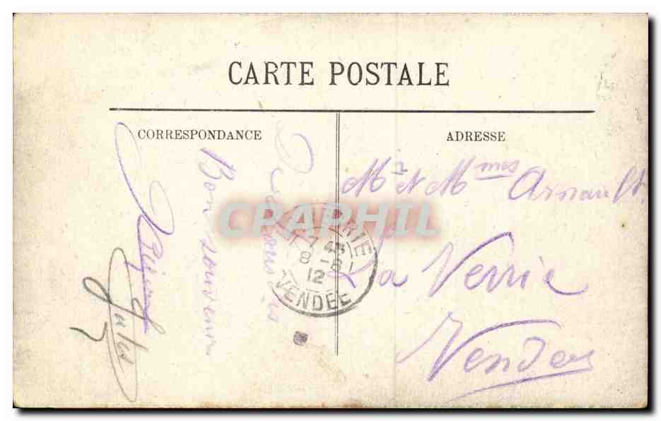 Lourdes CPA Le funiculaire — Verso