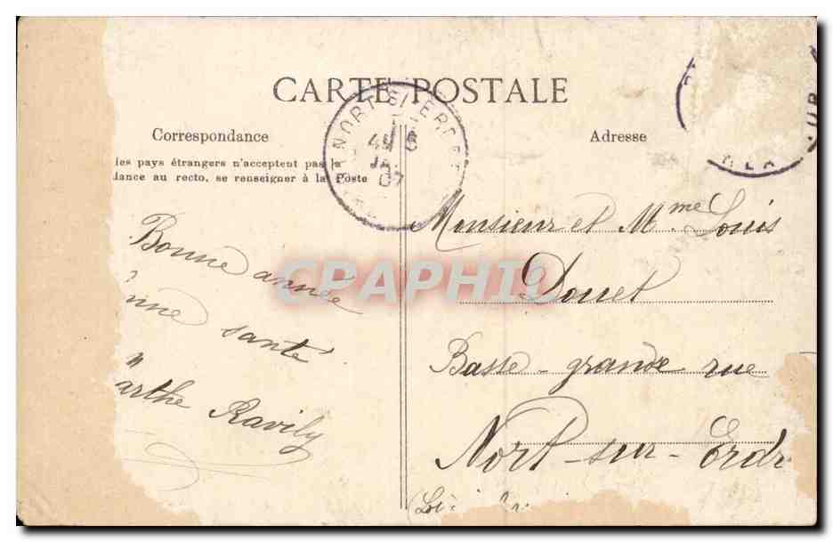 CPA Fantaisie Bonne annee — Rückseite