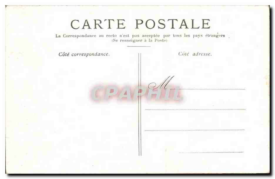 Paris CPA L'hotel de ville — Verso