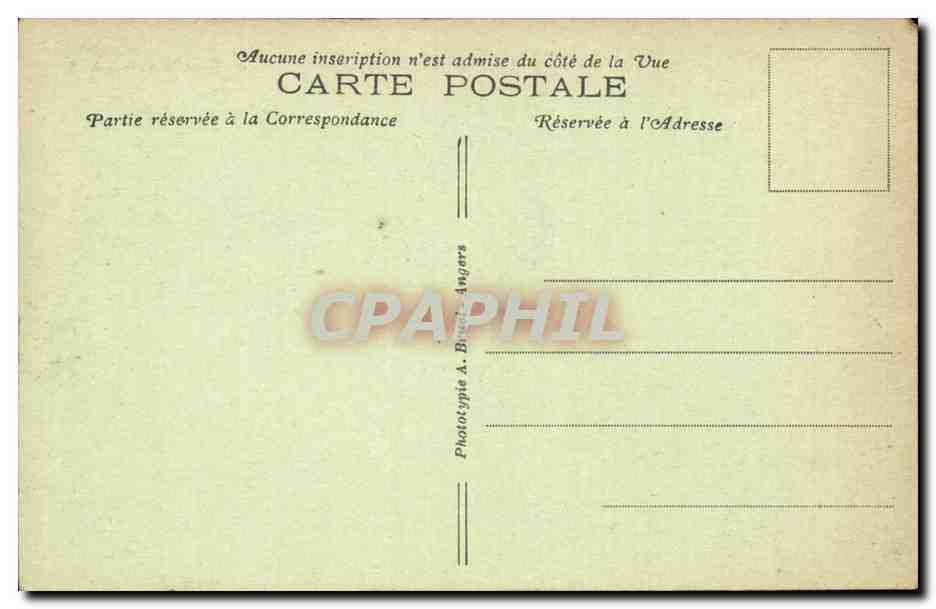 Angers CPA Jardin du Mail Les parterres fleuris et l'hotel de ville (lion) — Rückseite