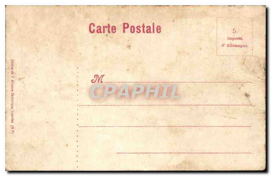Lourdes CPA Les sanctuaires — Verso