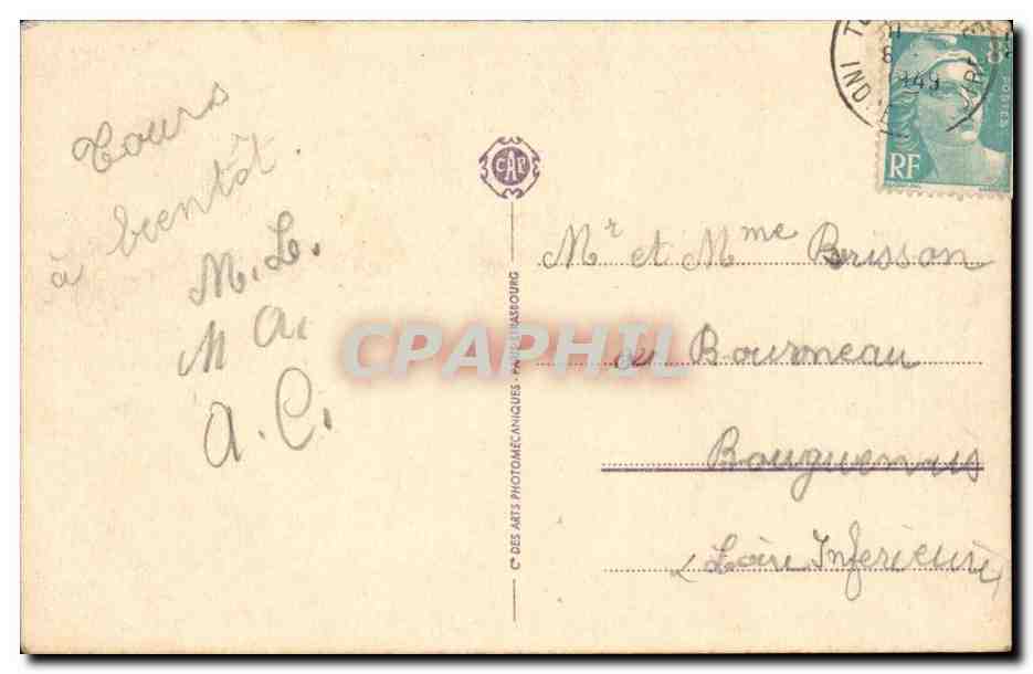CPA L'ardoisiere pres Vichy La cascade — Verso