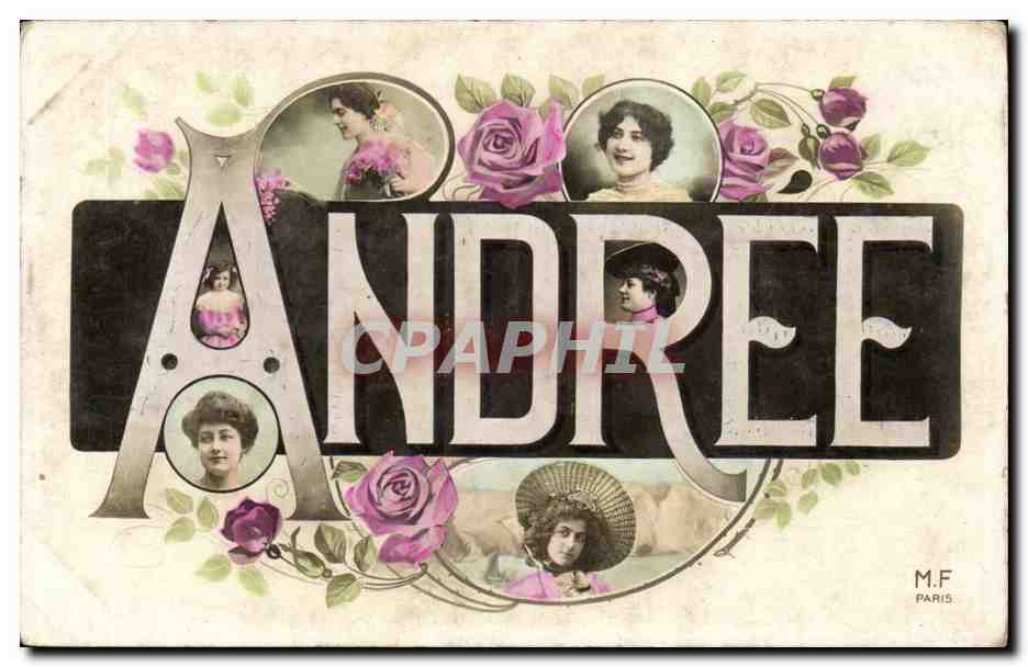 Prenoms - Fantaisie - Andree - Rose 