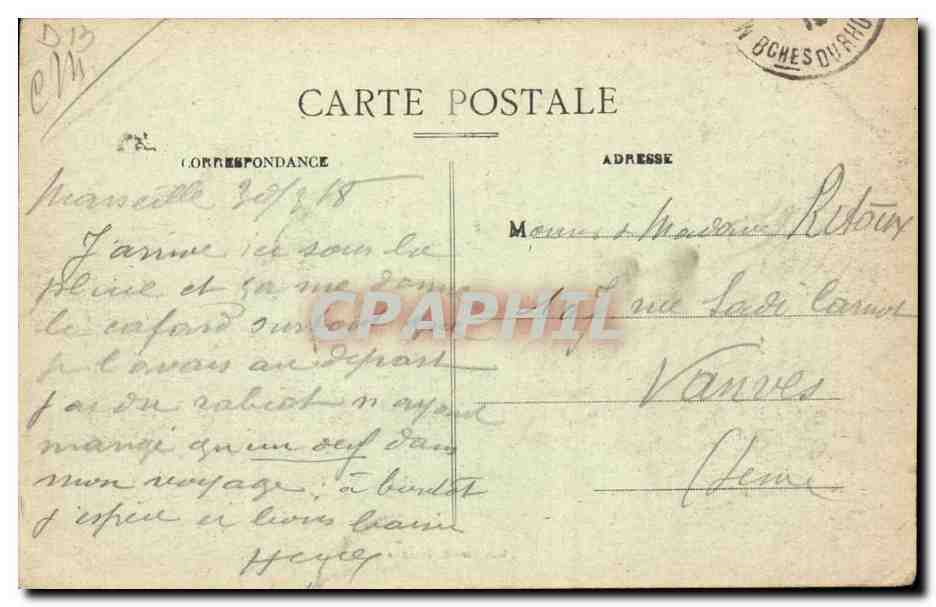 Marseille - La Bourse - CPA  — Back