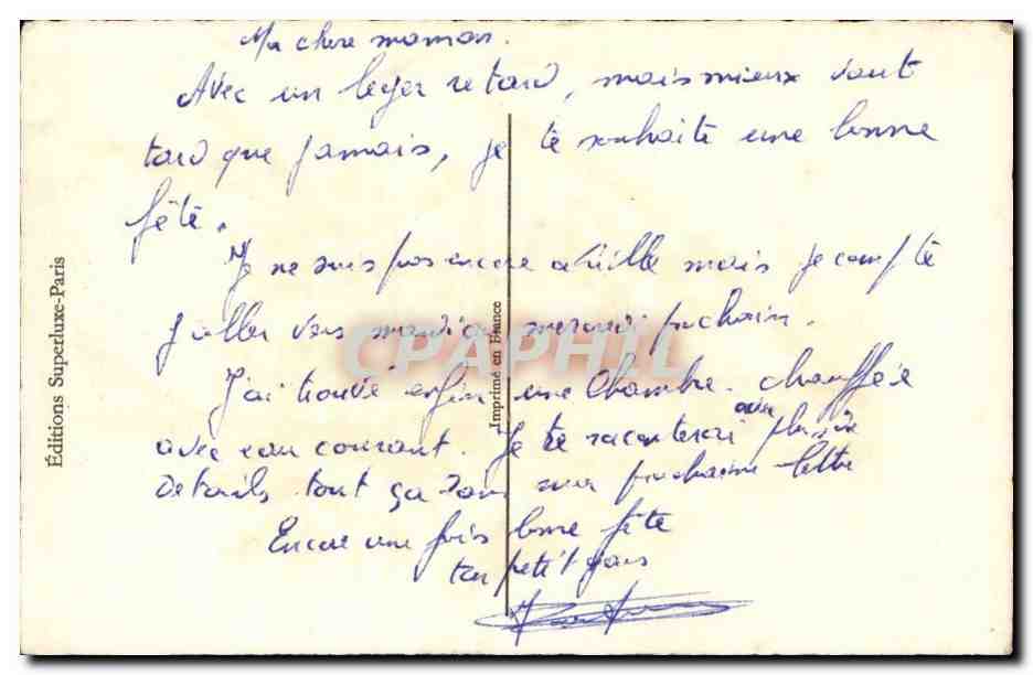 Les Fleurs - CPA  — Verso