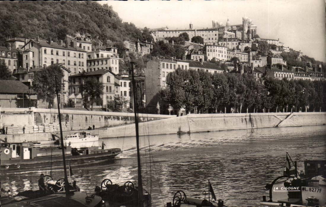Lyon - la saone et le Coteau de Fourviere - CPA 