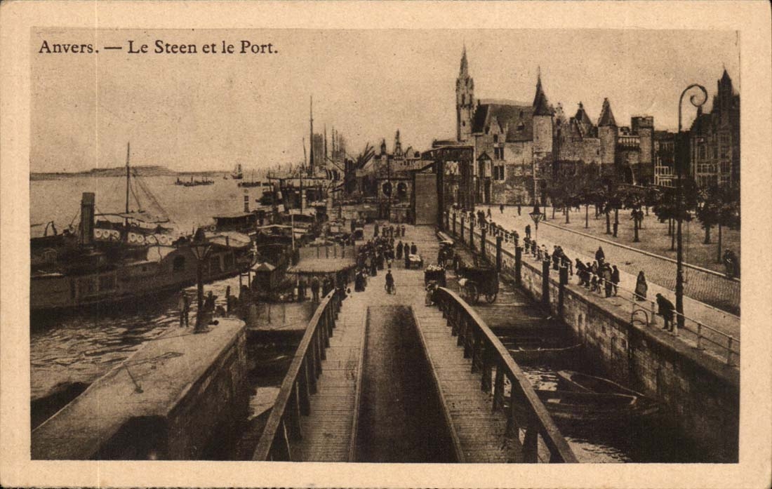 Belgique - Anvers - Antwerp - Le Steen rt le Port- CPA