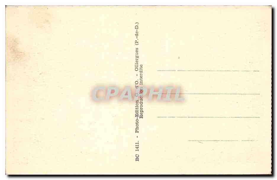Le Mont Dore - Vue Generale - Le Capucin et le Funiculaire- CPA — Rückseite