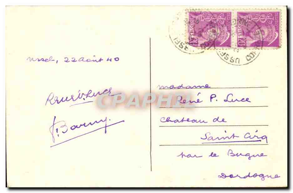 Cantal - Ussel - maison ducale des Ventadour - CPA  — Rückseite