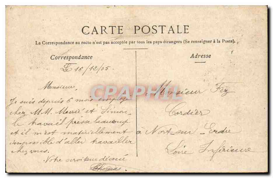 Lyon - Pont et le coteau de Fourvieres - CPA  — Verso