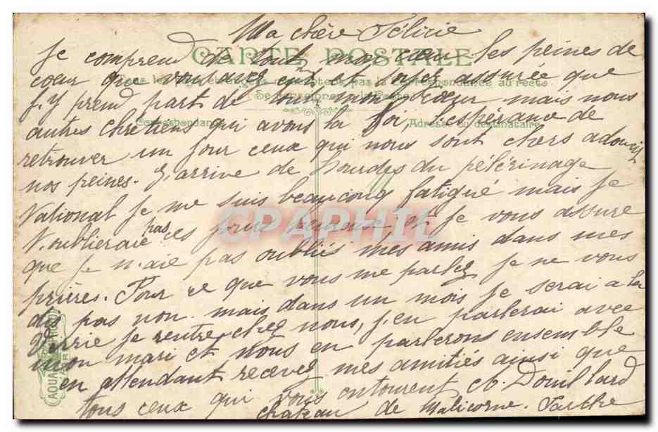 Lourdes - Le Calvaire Breton - - CPA  — Verso