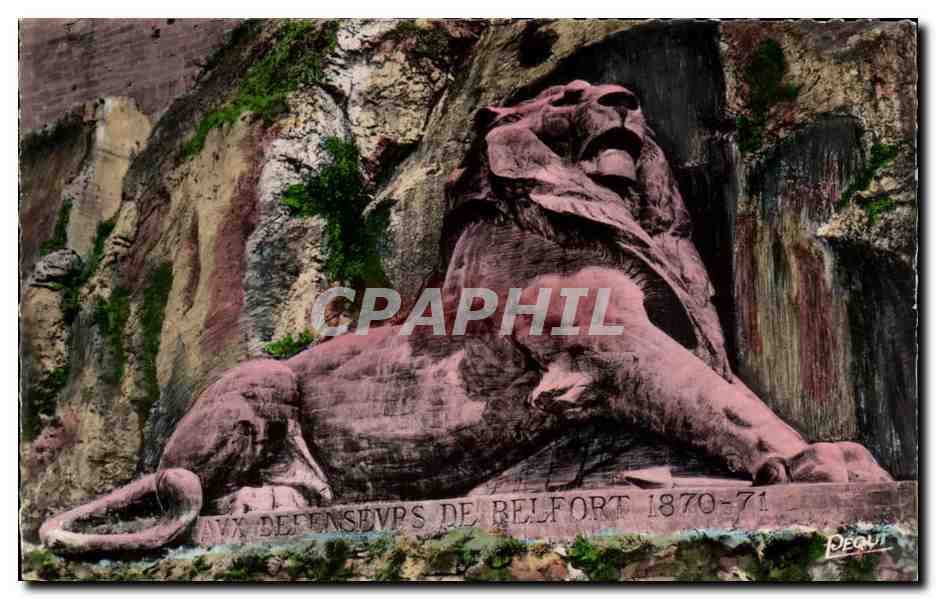Lion de Belfort - Oeuvre de Bartholdi - CPA 
