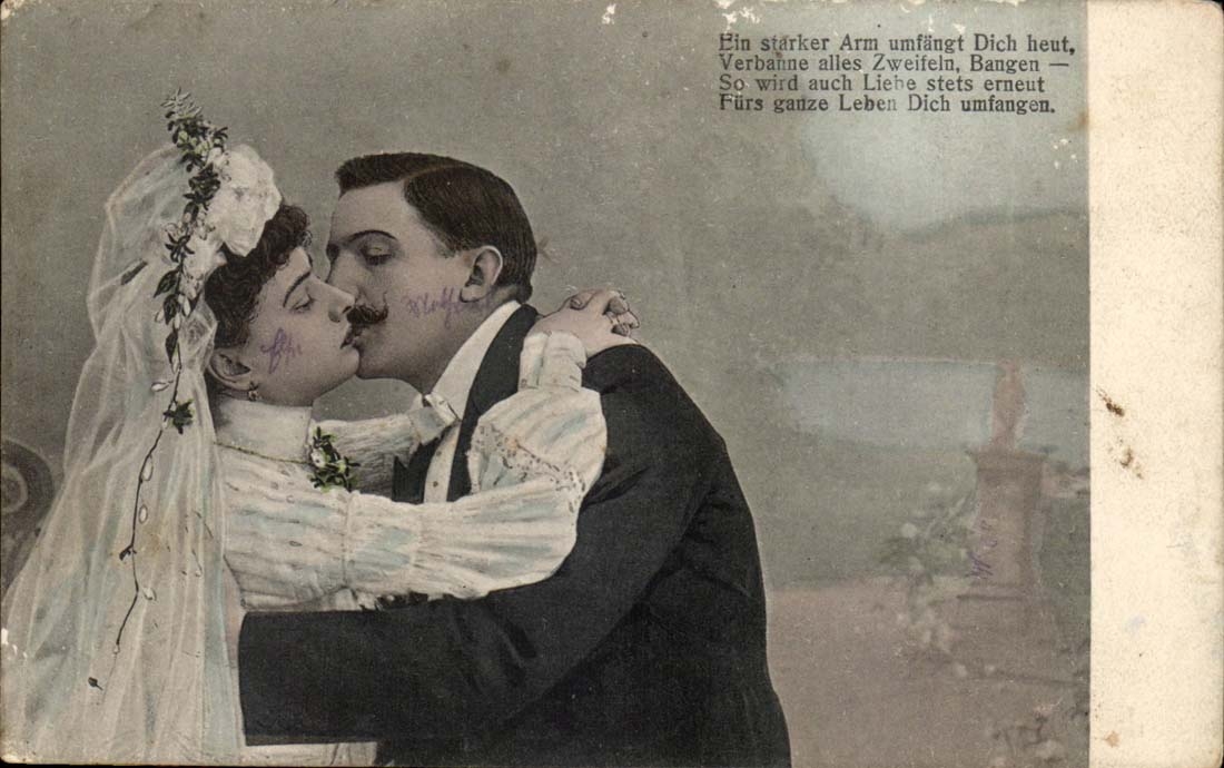 Couple - Ein Starker Arm umfaengt Dich heut Fuers ganze Leben - CPA 