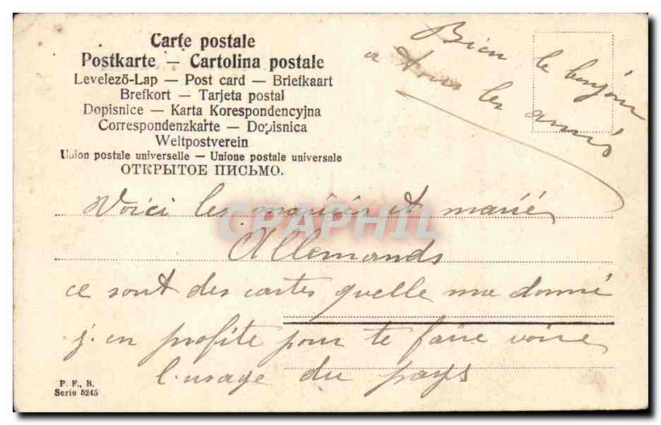 Couple - Ein Starker Arm umfaengt Dich heut Fuers ganze Leben - CPA  — Rückseite