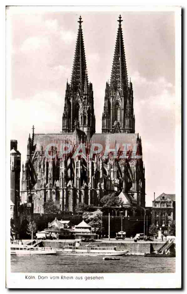 Koeln - Cologne - Dom vom Rhein aus gesehen - CPA 
