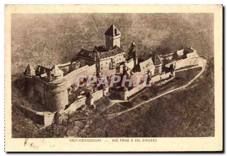 Haut-Königsbourg — Vue prise à vol d'oiseau — Édition spéciale du Château, Braun & Cie, imp. Malhouse-Dornach
