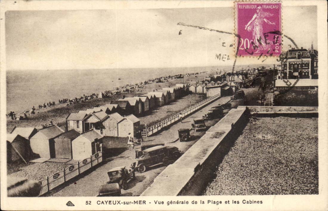 Cayeux sur Mer - Vue Generale de la Plage et les Cabines- CPA 