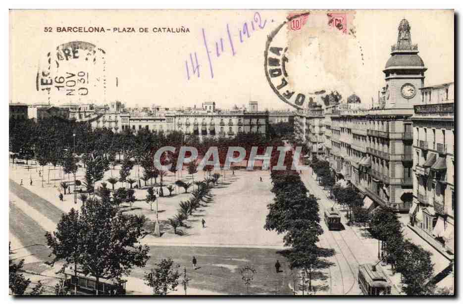 Barcelona - Plaza de Cataluna - CPA 