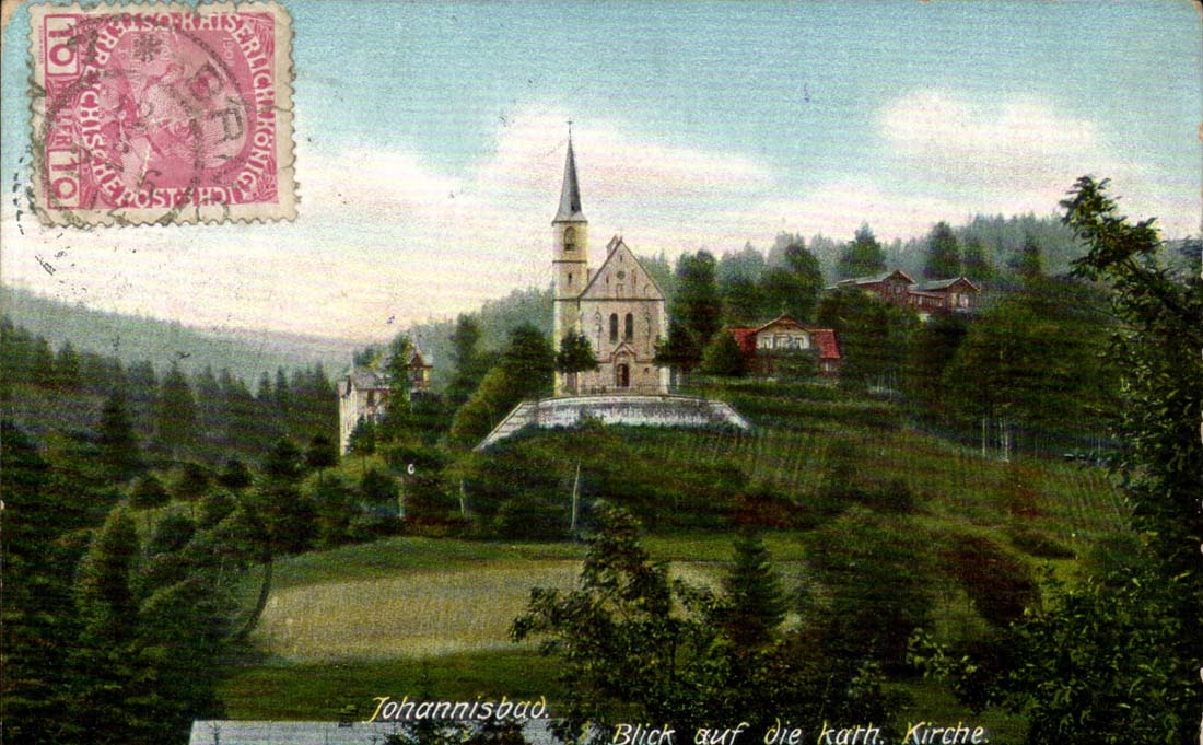Tchequie - Johannisbad - Janske La¡zn? - Blick auf die Katholische Kirsche - CPA 