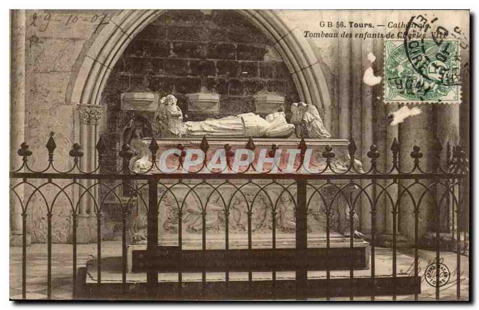 Tours - La Cathedrale Tombeau des Enfants de Charles VIII - CPA 