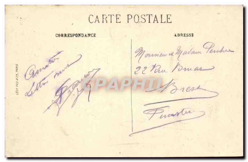 Caen - Le Lycee et L'Eglise Saint Pierre - CPA  — Rückseite