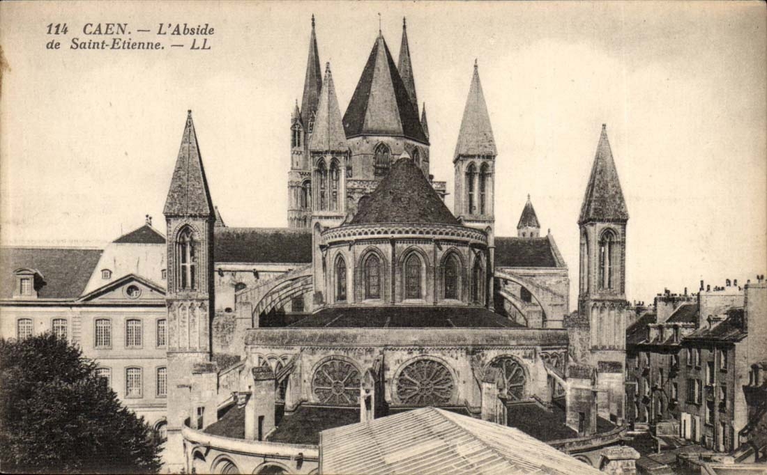 Caen - L'Abside de l'Eglise Saint Etienne CPA 