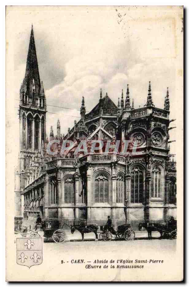 Caen - Eglise Saint Pierre Detail de l Abside CPA 