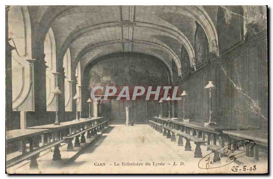 Caen - Le Refectoire du lycee- CPA 