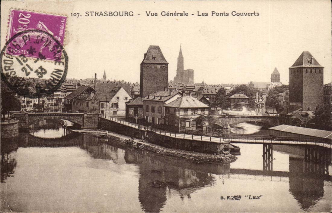 Strasbourg - Vue Generale - Les pont Couverts - CPA 