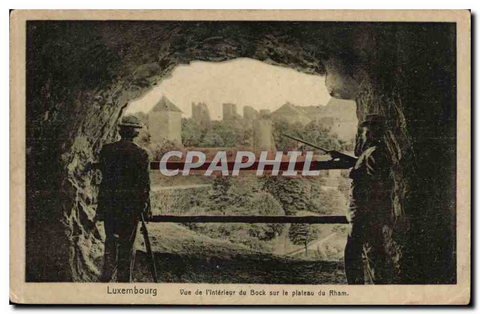 Luxembourg - Vue de l'Interieur du Bock sur le plateau du Rham - CPA 