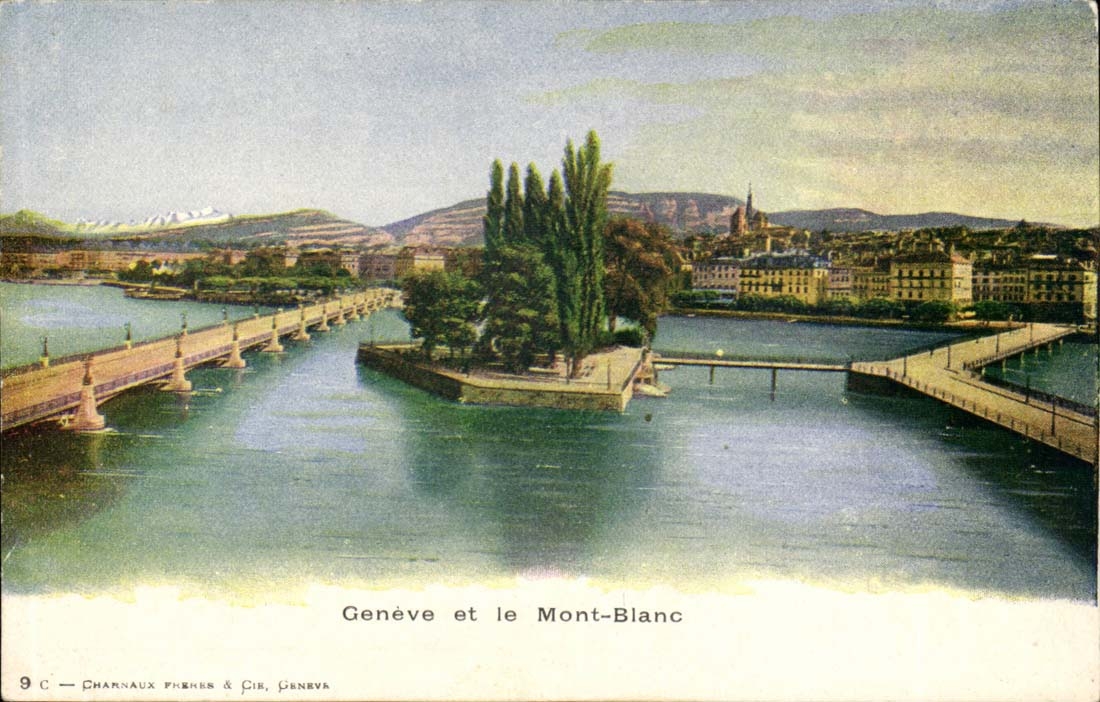 Suisse - Geneve et le Mont Blanc - CPA 