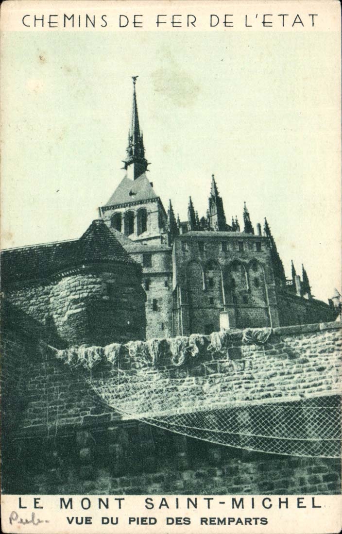 Mont Saint Michel - Vue de Pied des Remparts - CPA 