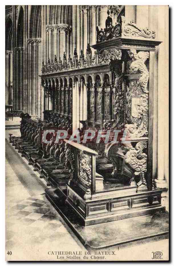 Bayeux - Les Stalles de Choeur CPA 