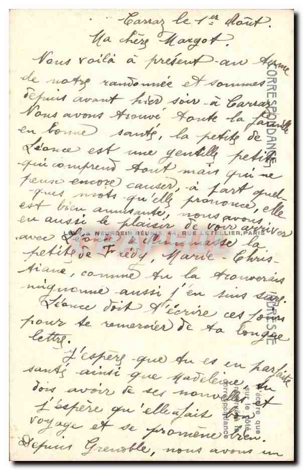 Aix lEs Bains - Lac du Bourget et l 'Abbaye de Hautecombe - vache CPA  — Verso