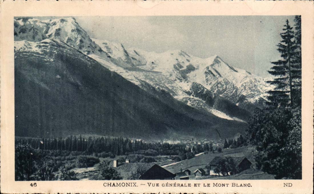Chamonix - Vue Generale de Mont Blanc CPA 