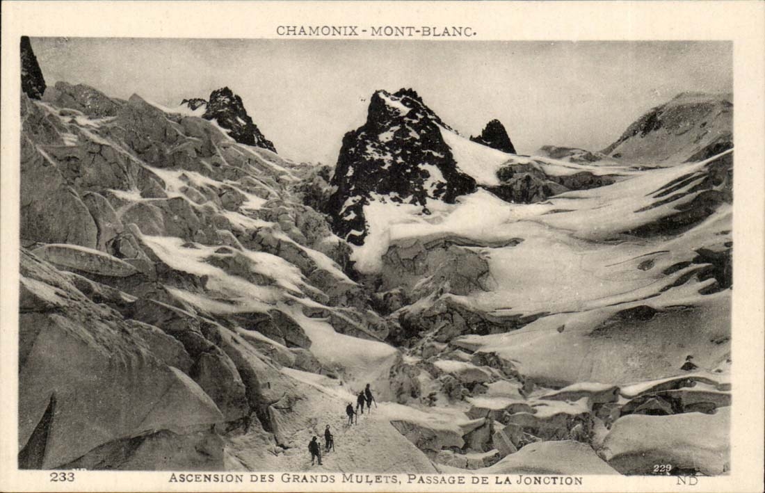 Chamonix Mont Blanc - Ascension des Frands Mulets Passage de la Jonction CPA 