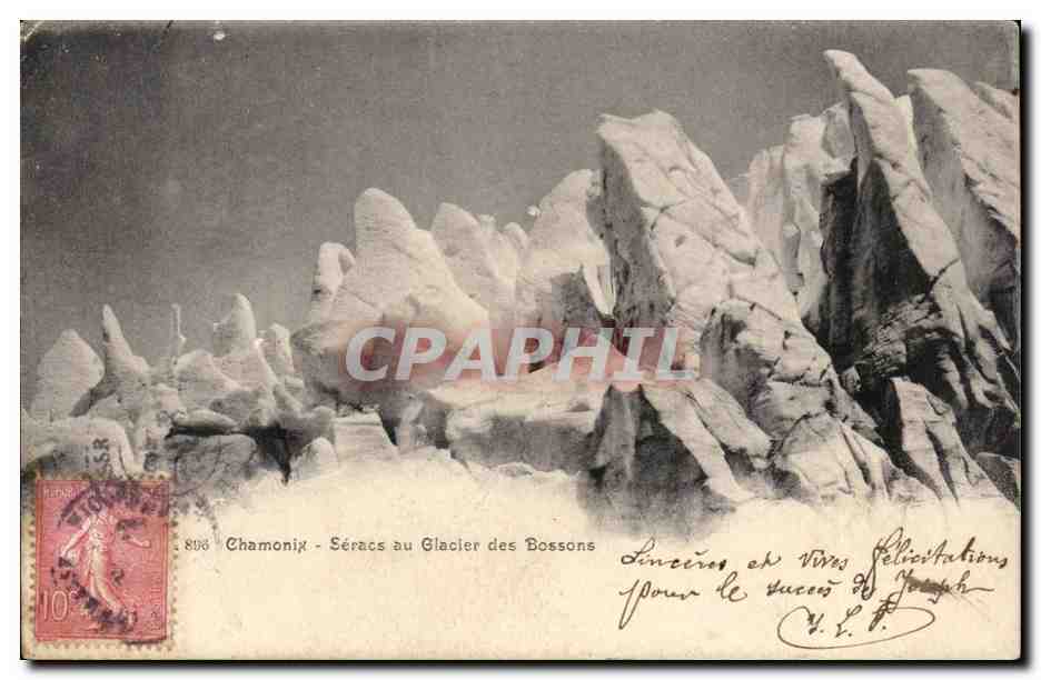 Chamonix Mont Blanc - Seracs au Glacier des Sossons CPA 