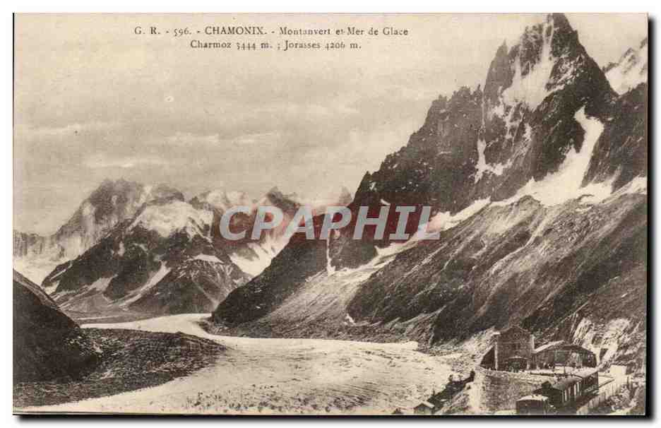 Chamonix - Montanvert et Mer de Glace — G.R. 596 — L. Faurraz, édit. à Annemasse (Haute-Savoie)